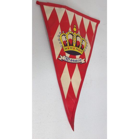 Vintage Grace Ranier Monaco Wedding Flag Pennant Souvenir - Picture 3 of 6